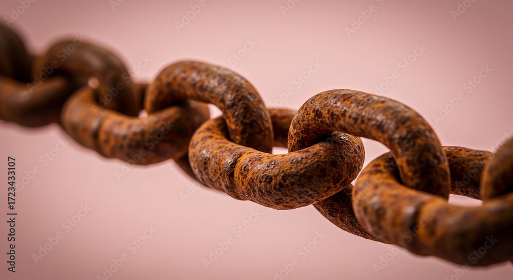 Fototapeta premium Rusty Metal Chain Link