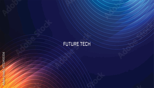 Futuristic Abstract Background Dynamic Lines and Gradients for Technology Concepts