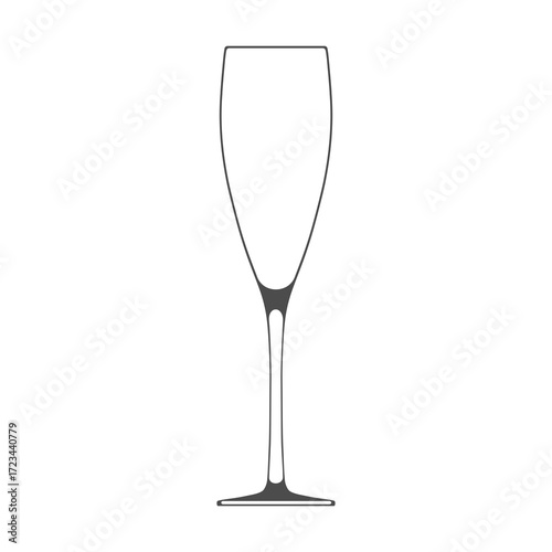 Vector sign of glass of wine isolated on white background