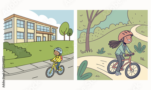 Flat Icons Collection of Motorbike, Bicycle, and Car – Modern Vector Illustration Set Featuring Minimalistic Transport Symbols.