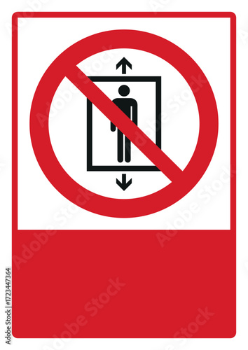 prohibition_safety signs_version 2_do not use this lift for people_your custom message here_portrait_size a4/a3/a2/a1 