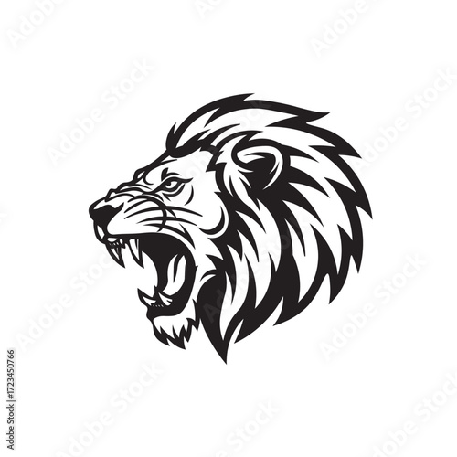 Wallpaper Mural Roaring lion head logo Torontodigital.ca