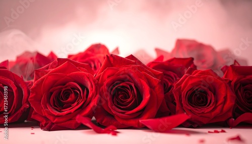 Romantic Rose Mist Flower Abstract Background