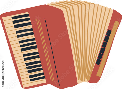 Accordian with keys and bellows