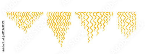 Instant pasta pattern Vector noodle crayon symbol