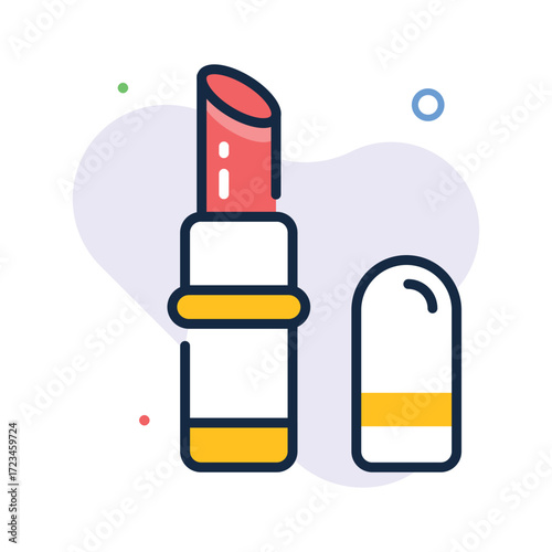 Lipstick icon representing cosmetics, fashion, and beauty shopping items