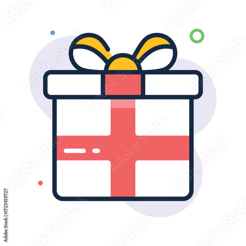 Creatively crafted gift box icon in flat style, presents, shopping discounts, and festive offers