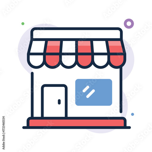 Shop building icon symbolizing retail, ecommerce, and marketplace stores