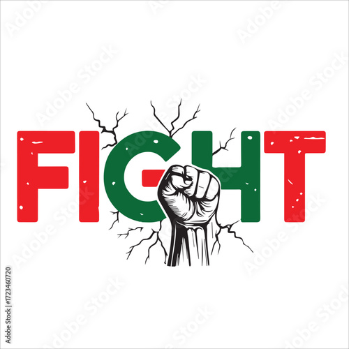 Vector illustration of the word 