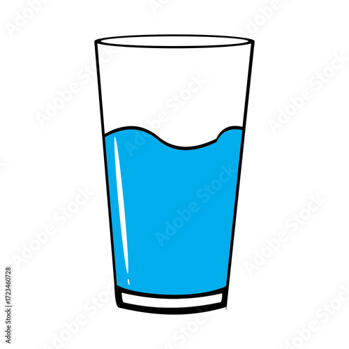 illustration of glass of still water