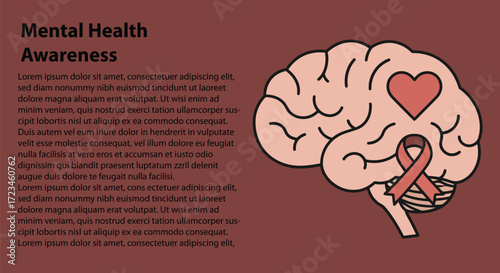World Mental Health Day 2025 Flat Minimal Poster