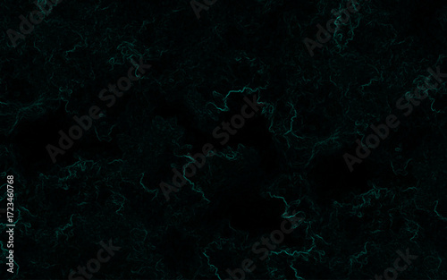 Dark abstract texture with faint glowing teal-green lines forming smoky, cloud-like organic shapes. Mysterious, digital, and atmospheric feel, resembling neon fractals or flowing energy currents