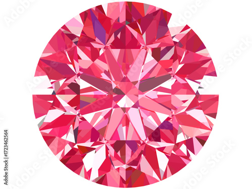pink diamonds and pink gemstones vector art with intricate detailing, designed to resemble a brilliant-cut gemstone and jewelry design of graphic design.
