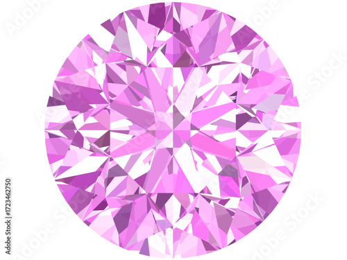 pink diamonds and pink gemstones vector art with intricate detailing, designed to resemble a brilliant-cut gemstone and jewelry design of graphic design.