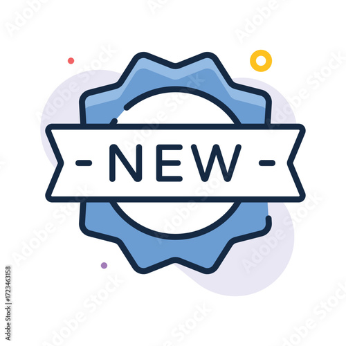 New arrival icon representing latest products, fashion, and ecommerce offers