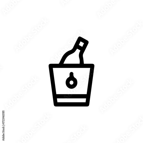 Chilling champagne icon