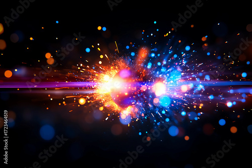 Radiant Electric Detonation of Micro Particles Captured Mid-Burst in Dynamic Chaotic Motion with Vibrant Energy