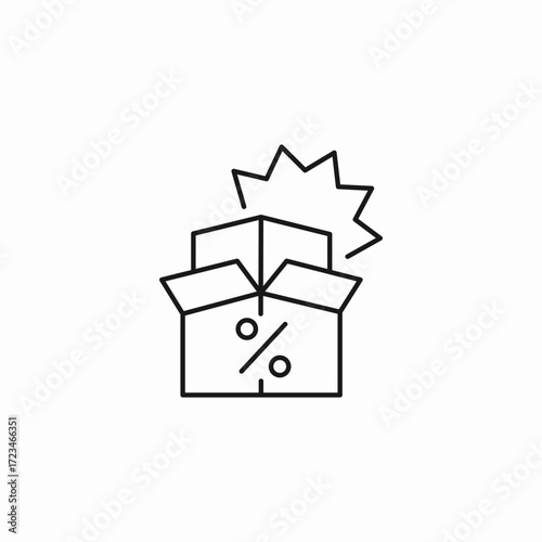 discount box offer icon sign vector