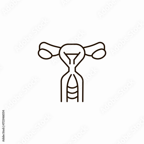 female reproductive system icon sign vector