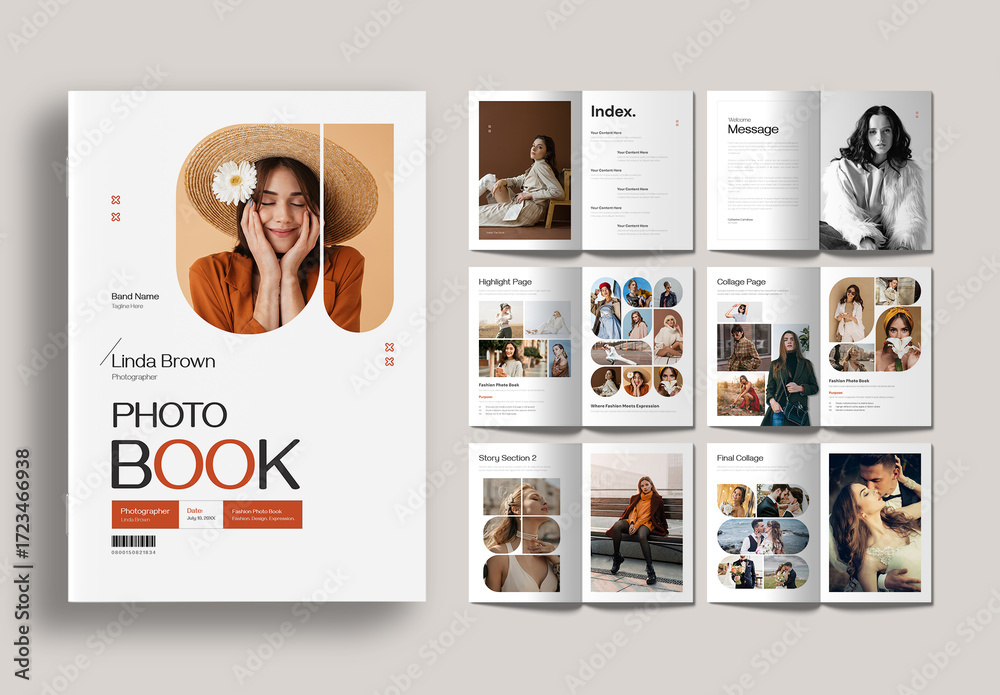 Modern Fashion Photography Photo Book Portfolio Layout Template Stock ...