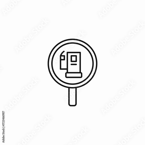 gas station sign icon sign vector