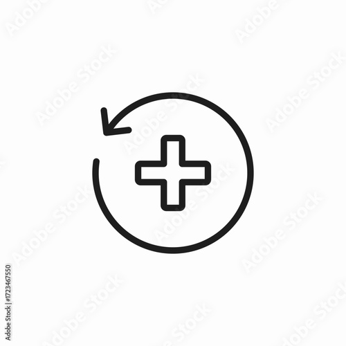 medical refresh circular icon sign vector