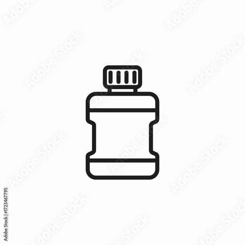mouth wash bottle icon sign vector