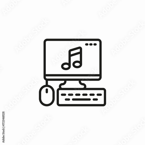 online music platform icon sign vector