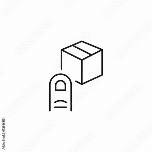 package delivery finger icon sign vector