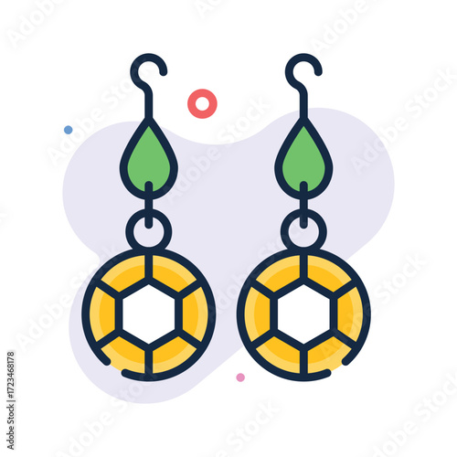 Grab this amazing flat outline style icon of earrings, premium vector