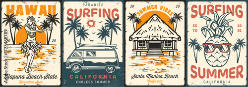 California summer surfing paradise