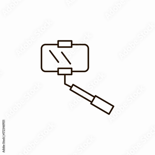 selfie stick phone icon sign vector