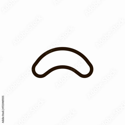 simple eyebrow arch icon sign vector