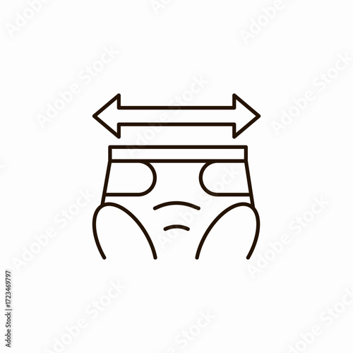 stretchable diaper icon icon sign vector