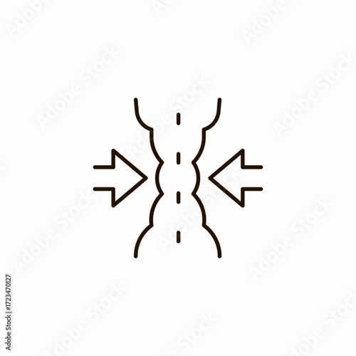 tightening waist arrows icon sign vector