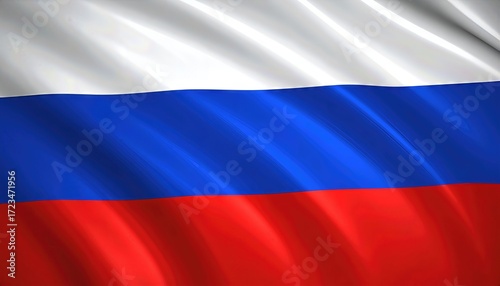 Free Download Russian National Flag Waving in Soft Breeze - GFXLoad