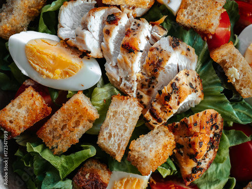 Caesar salad with chicken