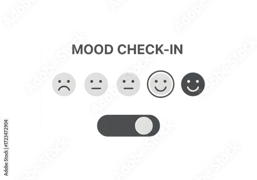  Minimal icon of a check-in mood tracker — no background, no shadow PNG
