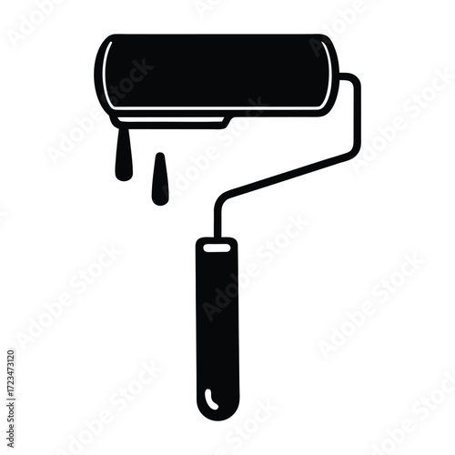 vector illustration of a paint roller