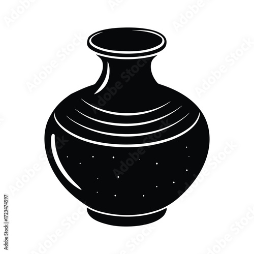 ceramic vase isolated on white