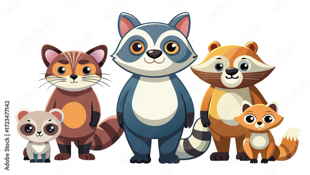 Fototapeta premium animals, fox, cartoon, vector, dog, illustration, cat, love, set, baby, teddy, toy, fun, art, cute, pet, brown, heart, funny, character, adorable, kid, valentine