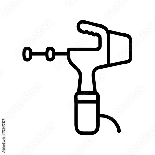 Hand crank tool for drilling with simple design and minimalistic style  