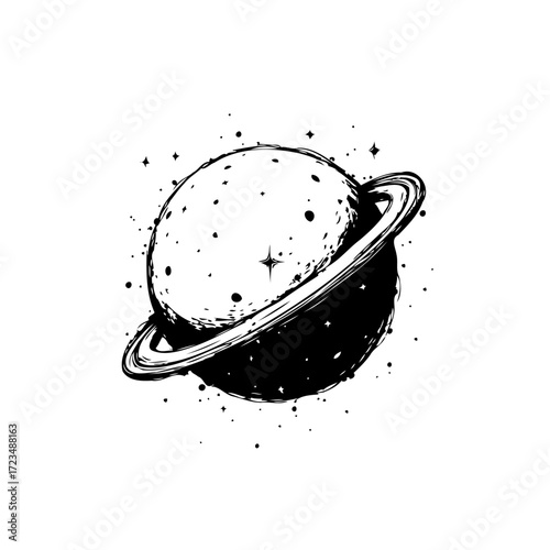 Stylized depiction of a celestial body offering an artistic and imaginative cosmic representation