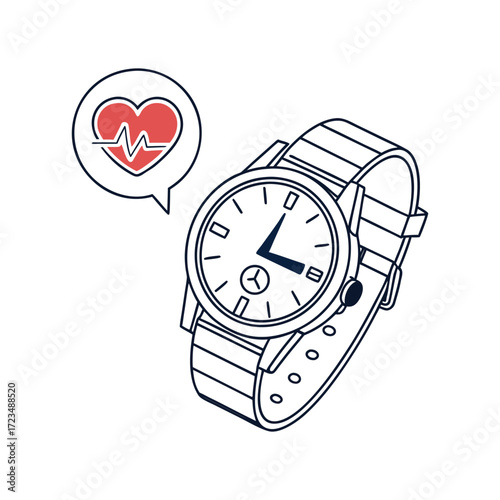 A chrome alarm clock with a silver metal band and black dial displaying the minute and hour hands forms a heart shape