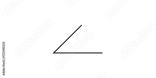 Angles Measure Symbol in Geometry.