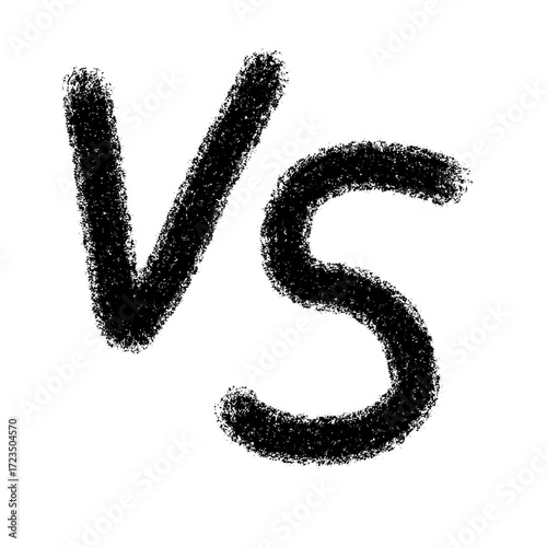 Εκτύπωση καμβά Versus sign isolated on transparent background, a symbol of competition and riva