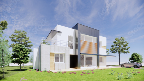 modern house on a sunny day