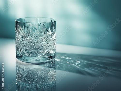 Wallpaper Mural Close - up of Exquisite Engraved Crystal Glass - High - end Utensil Material Torontodigital.ca