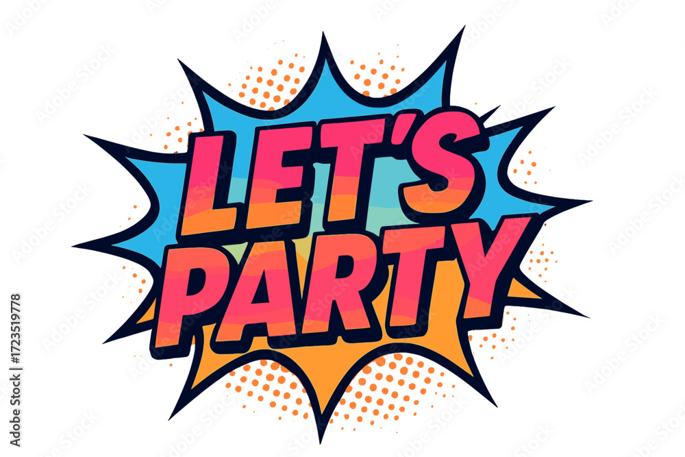 Fototapeta premium Party celebration comic-style icon set. festive, colorful icons for events and fun.