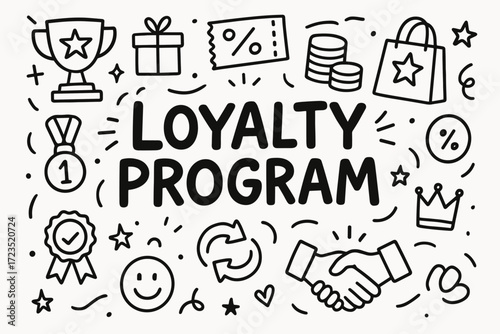 Loyalty program outline icon set. reward, membership, customer icons collection